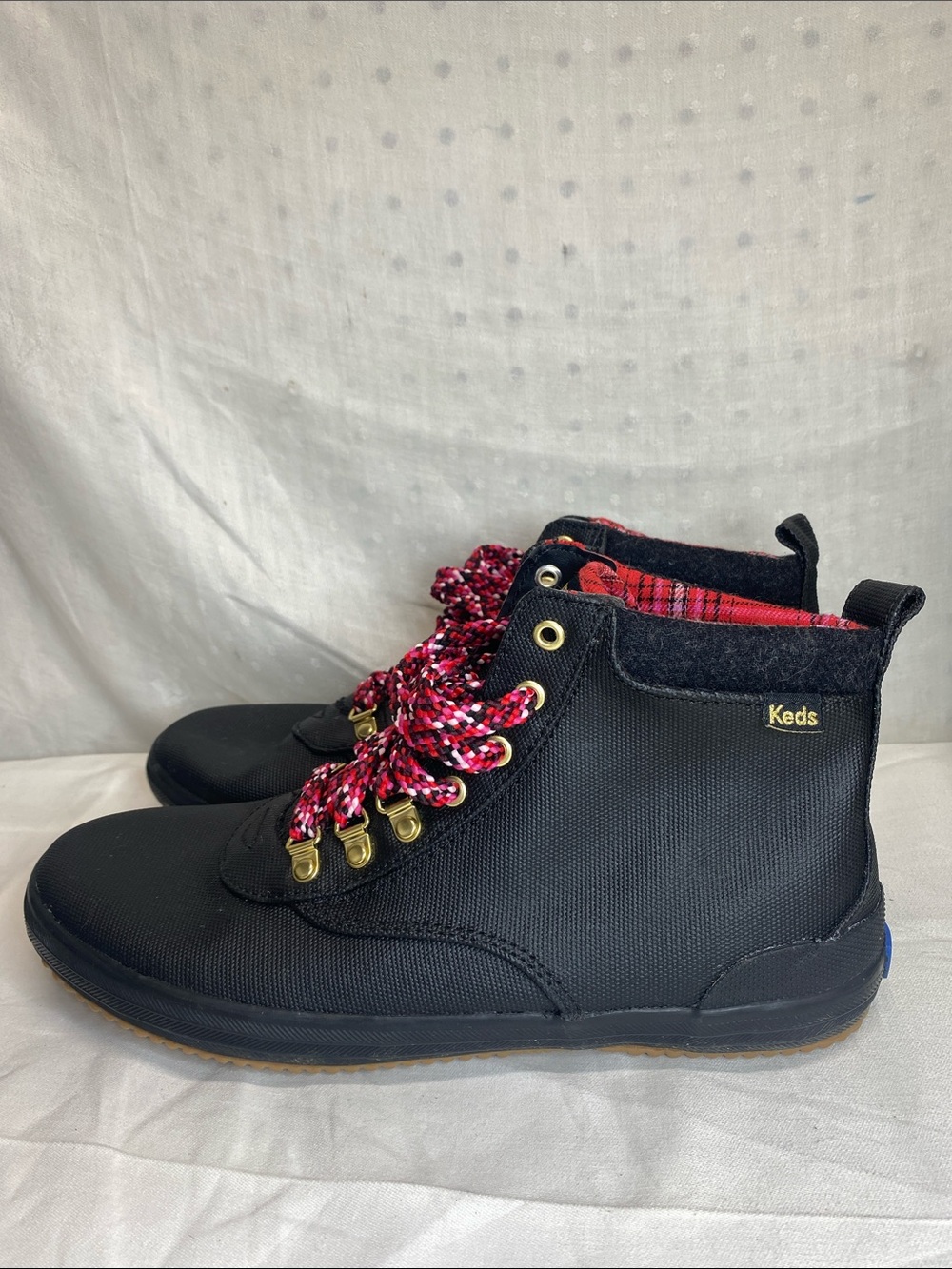 Womens Keds Black Scout Splash High Top Water Resistant Boot Sneakers Sz 10W